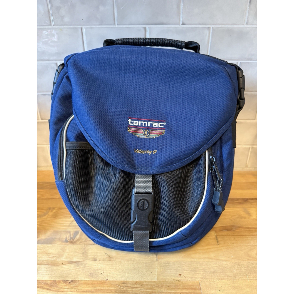 Tamrac Velocity 9 Camera Bag Shoulder Sling Pack Backpack Blue Black